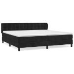 Εικόνα της Κρεβάτι Boxspring με Στρώμα Μαύρο 200x200 εκ. Βελούδινο Hobbo