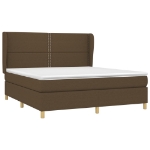 Εικόνα της Κρεβάτι Boxspring με Στρώμα Σκούρο Καφέ 180x200 εκ Υφασμάτινο Hobbo