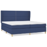 Εικόνα της Κρεβάτι Boxspring με Στρώμα Μπλε 200x200 εκ. Υφασμάτινο Hobbo