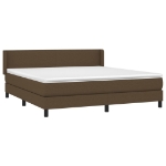 Εικόνα της Κρεβάτι Boxspring με Στρώμα Σκούρο Καφέ 180x200 εκ Υφασμάτινο Hobbo