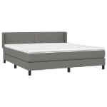 Εικόνα της Κρεβάτι Boxspring με Στρώμα Σκούρο Γκρι 180x200 εκ Υφασμάτιν Hobbo