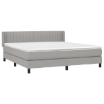 Εικόνα της Κρεβάτι Boxspring με Στρώμα Ανοιχτό Γκρι 180x200 εκ. Υφασμάτινο Hobbo