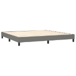 Εικόνα της Κρεβάτι Boxspring με Στρώμα Σκούρο Γκρι 200x200 εκ. Υφασμάτινο Hobbo