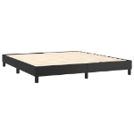 Εικόνα της Κρεβάτι Boxspring με Στρώμα Μαύρο 180x200εκ.από Συνθετικό Δέρμα Hobbo