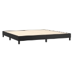 Εικόνα της Κρεβάτι Boxspring με Στρώμα Μαύρο 200x200 εκ. Συνθετικό Δέρμα Hobbo