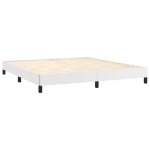 Εικόνα της Κρεβάτι Boxspring με Στρώμα Λευκό 180x200 εκ. Συνθετικό Δέρμα Hobbo