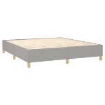 Εικόνα της Κρεβάτι Boxspring με Στρώμα Ανοιχτό Γκρι 180x200 εκ. Υφασμάτινο Hobbo