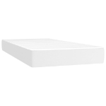 Εικόνα της Κρεβάτι Boxspring με Στρώμα Λευκό 200x200 εκ. Συνθετικό Δέρμα Hobbo