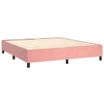 Εικόνα της Κρεβάτι Boxspring με Στρώμα Ροζ 180x200 εκ. Βελούδινο Hobbo