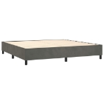 Εικόνα της Κρεβάτι Boxspring με Στρώμα Σκούρο Γκρι 200x200 εκ. Βελούδινο Hobbo