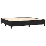 Εικόνα της Κρεβάτι Boxspring με Στρώμα Μαύρο 200x200 εκ. Βελούδινο Hobbo