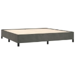 Εικόνα της Κρεβάτι Boxspring με Στρώμα Σκούρο Γκρι 200x200 εκ. Βελούδινο Hobbo