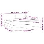 Εικόνα της Κρεβάτι Boxspring με Στρώμα Σκούρο Καφέ 180x200 εκ Υφασμάτινο Hobbo