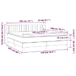 Εικόνα της Κρεβάτι Boxspring με Στρώμα Σκούρο Γκρι 180x200 εκ Υφασμάτιν Hobbo