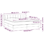 Εικόνα της Κρεβάτι Boxspring με Στρώμα Ανοιχτό Γκρι 180x200 εκ. Υφασμάτινο Hobbo