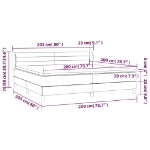 Εικόνα της Κρεβάτι Boxspring με Στρώμα Μαύρο 200x200 εκ. Υφασμάτινο Hobbo