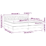 Εικόνα της Κρεβάτι Boxspring με Στρώμα Ανοιχτό Γκρι 200x200 εκ. Υφασμάτινο Hobbo