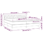 Εικόνα της Κρεβάτι Boxspring με Στρώμα Μαύρο 200x200 εκ. Υφασμάτινο Hobbo