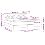 Εικόνα της Κρεβάτι Boxspring με Στρώμα Ανοιχτό Γκρι 180x200 εκ. Βελούδινο Hobbo