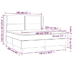 Εικόνα της Κρεβάτι Boxspring με Στρώμα Σκούρο Γκρι 180x200 εκ Υφασμάτιν Hobbo