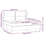 Εικόνα της Κρεβάτι Boxspring με Στρώμα Ανοιχτό Γκρι 200x200 εκ. Υφασμάτινο Hobbo