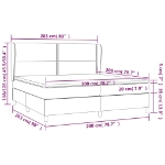 Εικόνα της Κρεβάτι Boxspring με Στρώμα Μπλε 200x200 εκ. Υφασμάτινο Hobbo