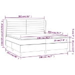 Εικόνα της Κρεβάτι Boxspring με Στρώμα Ανοιχτό Γκρι 200x200 εκ. Υφασμάτινο Hobbo