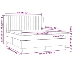 Εικόνα της Κρεβάτι Boxspring με Στρώμα Σκούρο Γκρι 180x200 εκ Υφασμάτιν Hobbo