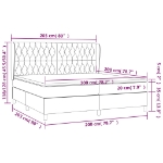 Εικόνα της Κρεβάτι Boxspring με Στρώμα Σκούρο Γκρι 200x200 εκ. Υφασμάτινο Hobbo