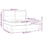 Εικόνα της Κρεβάτι Boxspring με Στρώμα Σκούρο Γκρι 200x200 εκ. Υφασμάτινο Hobbo