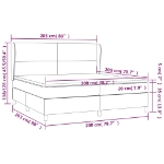 Εικόνα της Κρεβάτι Boxspring με Στρώμα Μαύρο 200x200 εκ. Υφασμάτινο Hobbo