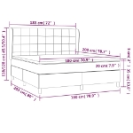 Εικόνα της Κρεβάτι Boxspring με Στρώμα Σκούρο Γκρι 180x200 εκ Υφασμάτιν Hobbo