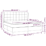 Εικόνα της Κρεβάτι Boxspring με Στρώμα Μαύρο 200x200 εκ. Υφασμάτινο Hobbo