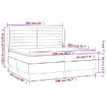 Εικόνα της Κρεβάτι Boxspring με Στρώμα Μαύρο 200x200 εκ. Υφασμάτινο Hobbo