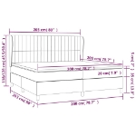 Εικόνα της Κρεβάτι Boxspring με Στρώμα Σκούρο Γκρι 200x200 εκ. Υφασμάτινο Hobbo