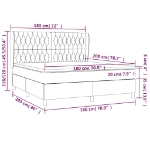 Εικόνα της Κρεβάτι Boxspring με Στρώμα Ανοιχτό Γκρι 180x200 εκ. Υφασμάτινο Hobbo