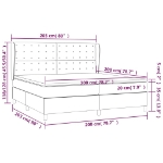 Εικόνα της Κρεβάτι Boxspring με Στρώμα Μαύρο 200x200 εκ. Συνθετικό Δέρμα Hobbo