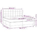 Εικόνα της Κρεβάτι Boxspring με Στρώμα Σκούρο Γκρι 200x200 εκ. Βελούδινο Hobbo