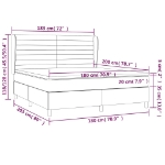 Εικόνα της Κρεβάτι Boxspring με Στρώμα Σκούρο Γκρι 180x200 εκ. Βελούδινο Hobbo