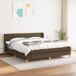 Εικόνα της Κρεβάτι Boxspring με Στρώμα Σκούρο Καφέ 180x200 εκ Υφασμάτινο Hobbo