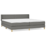 Εικόνα της Κρεβάτι Boxspring με Στρώμα Σκούρο Γκρι 200x200 εκ. Υφασμάτινο Hobbo