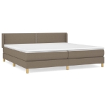 Εικόνα της Κρεβάτι Boxspring με Στρώμα Taupe 200x200 εκ. Υφασμάτινο Hobbo