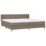 Εικόνα της Κρεβάτι Boxspring με Στρώμα Taupe 200x200 εκ. Υφασμάτινο Hobbo