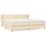 Εικόνα της Κρεβάτι Boxspring με Στρώμα Κρεμ 200x200 εκ. Υφασμάτινο Hobbo