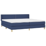 Εικόνα της Κρεβάτι Boxspring με Στρώμα Μπλε 200x200 εκ. Υφασμάτινο Hobbo