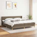 Εικόνα της Κρεβάτι Boxspring με Στρώμα Taupe 200x200 εκ. Υφασμάτινο Hobbo