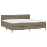 Εικόνα της Κρεβάτι Boxspring με Στρώμα Taupe 200x200 εκ. Υφασμάτινο Hobbo