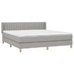 Εικόνα της Κρεβάτι Boxspring με Στρώμα Ανοιχτό Γκρι 180x200 εκ. Υφασμάτινο Hobbo