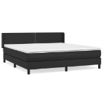 Εικόνα της Κρεβάτι Boxspring με Στρώμα Μαύρο 180x200εκ.από Συνθετικό Δέρμα Hobbo