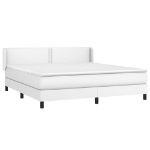 Εικόνα της Κρεβάτι Boxspring με Στρώμα Λευκό 180x200 εκ. Συνθετικό Δέρμα Hobbo